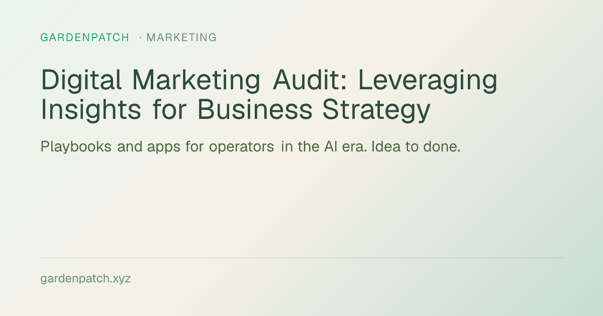 Digital Marketing Audit: Leveraging Insights for Business Strategy