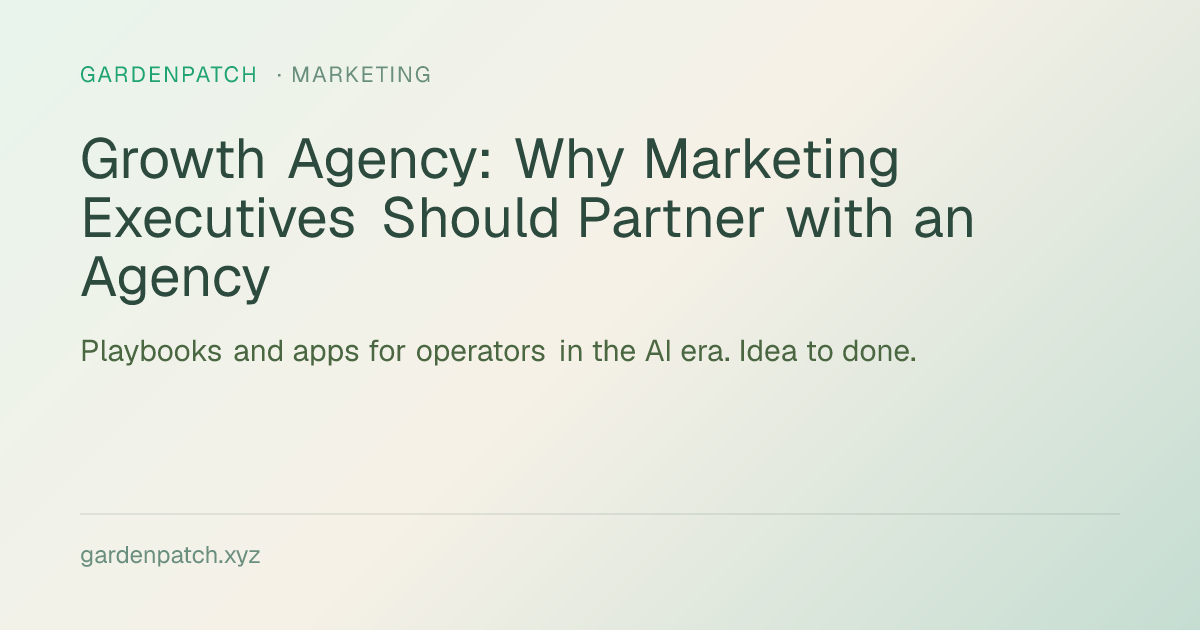 Growth Agency: Why Marketing Executives Should Partner with an Agency
