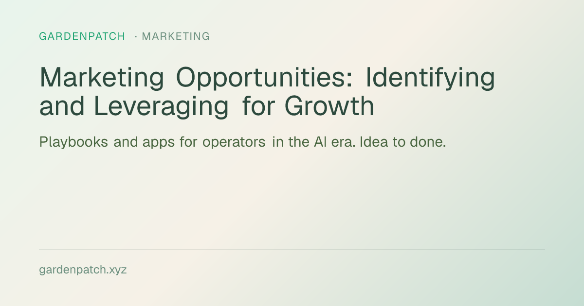 Marketing Opportunities: Identifying and Leveraging for Growth