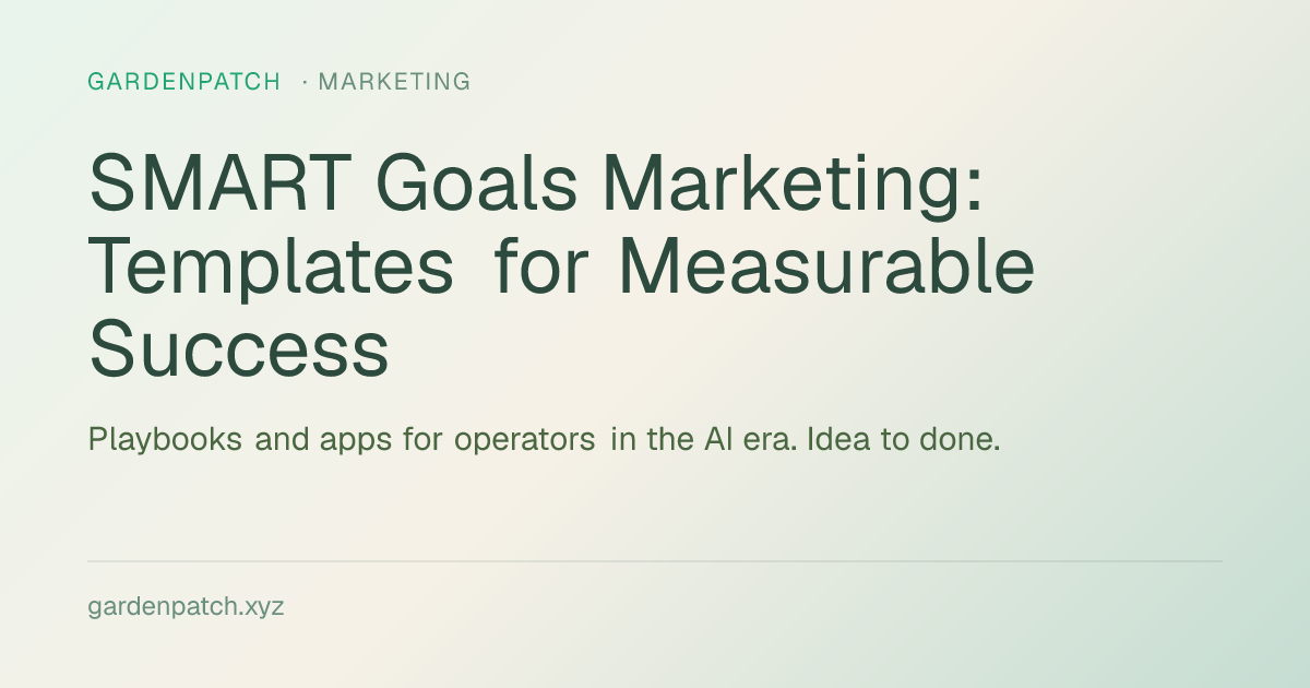 SMART Goals Marketing: Templates for Measurable Success