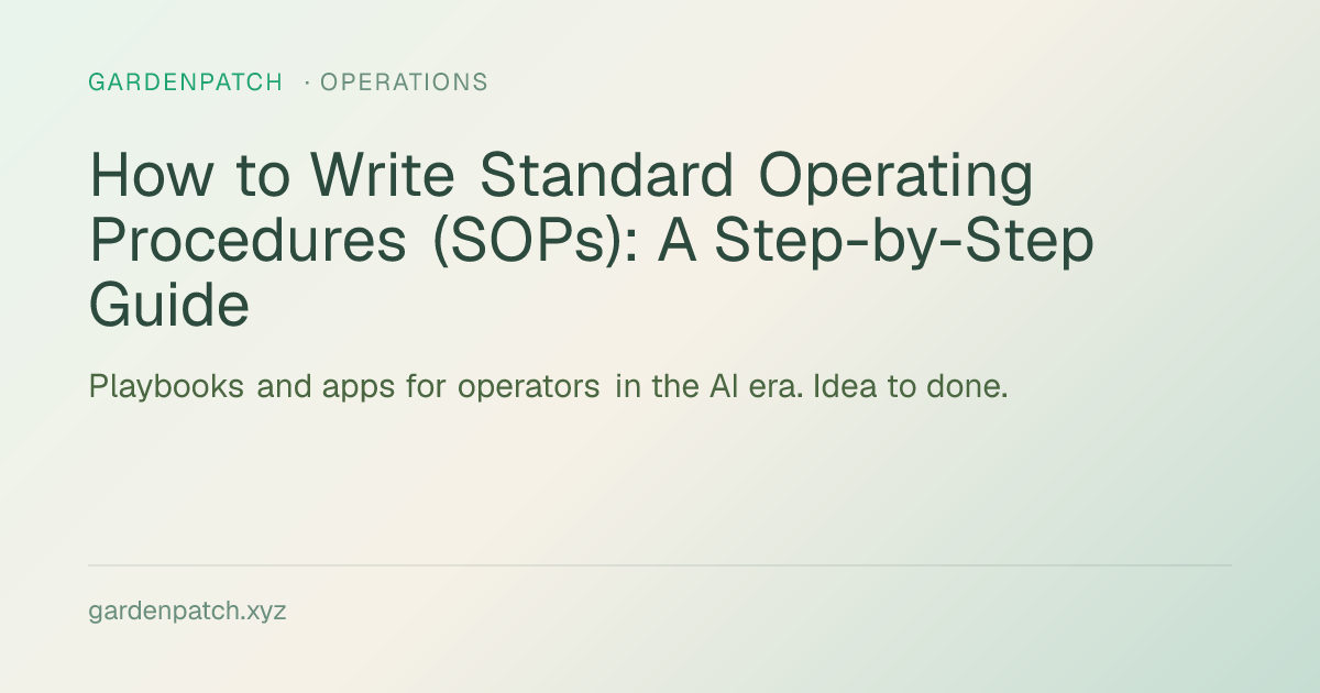 How to Write Standard Operating Procedures (SOPs): A Step-by-Step Guide