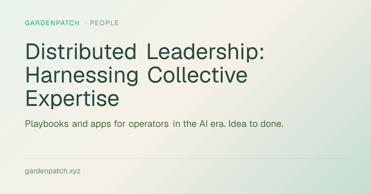 Distributed Leadership: Harnessing Collective Expertise