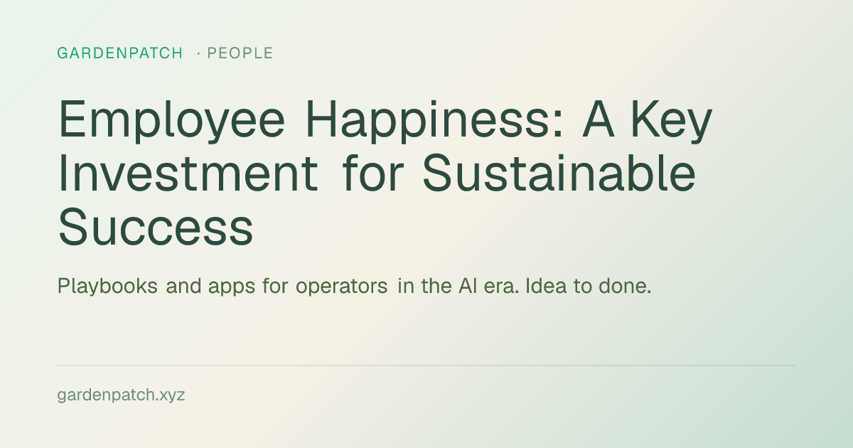 Employee Happiness: A Key Investment for Sustainable Success