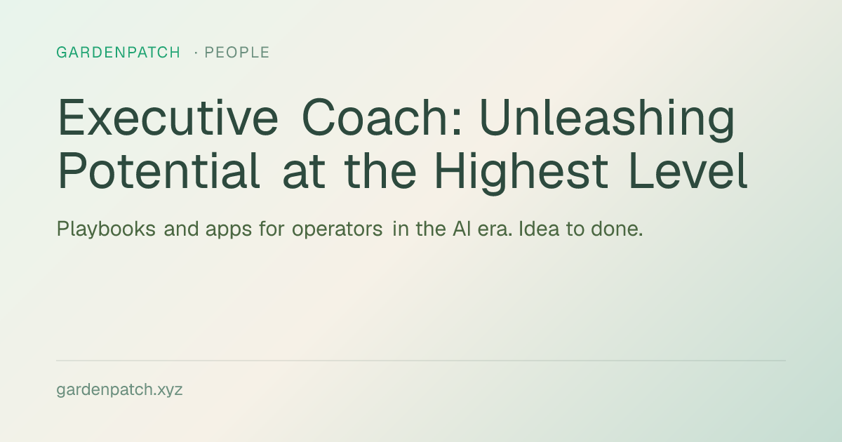Executive Coach: Unleashing Potential at the Highest Level