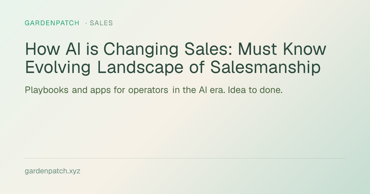 How AI is Changing Sales: Must Know Evolving Landscape of Salesmanship