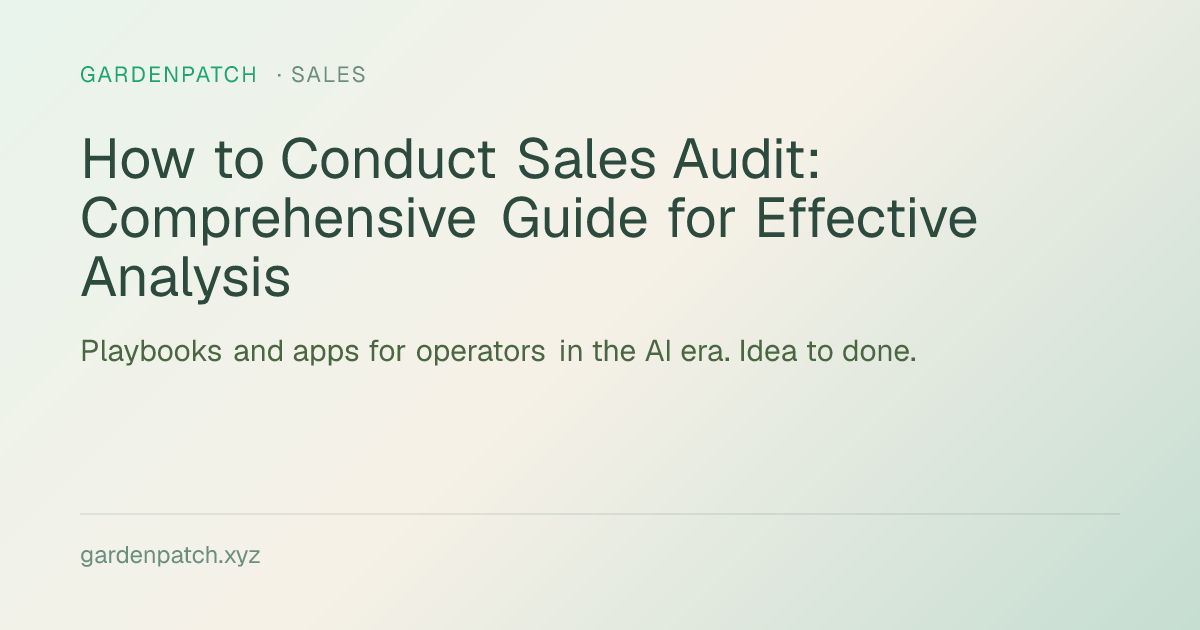 How to Conduct Sales Audit: Comprehensive Guide for Effective Analysis