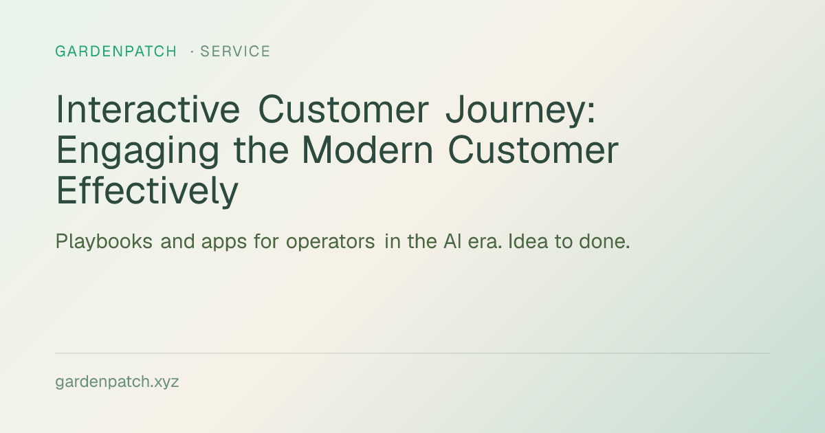 Interactive Customer Journey: Engaging the Modern Customer Effectively