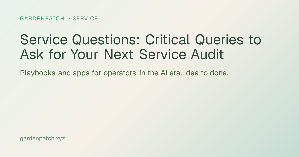 Service Questions: Critical Queries to Ask for Your Next Service Audit