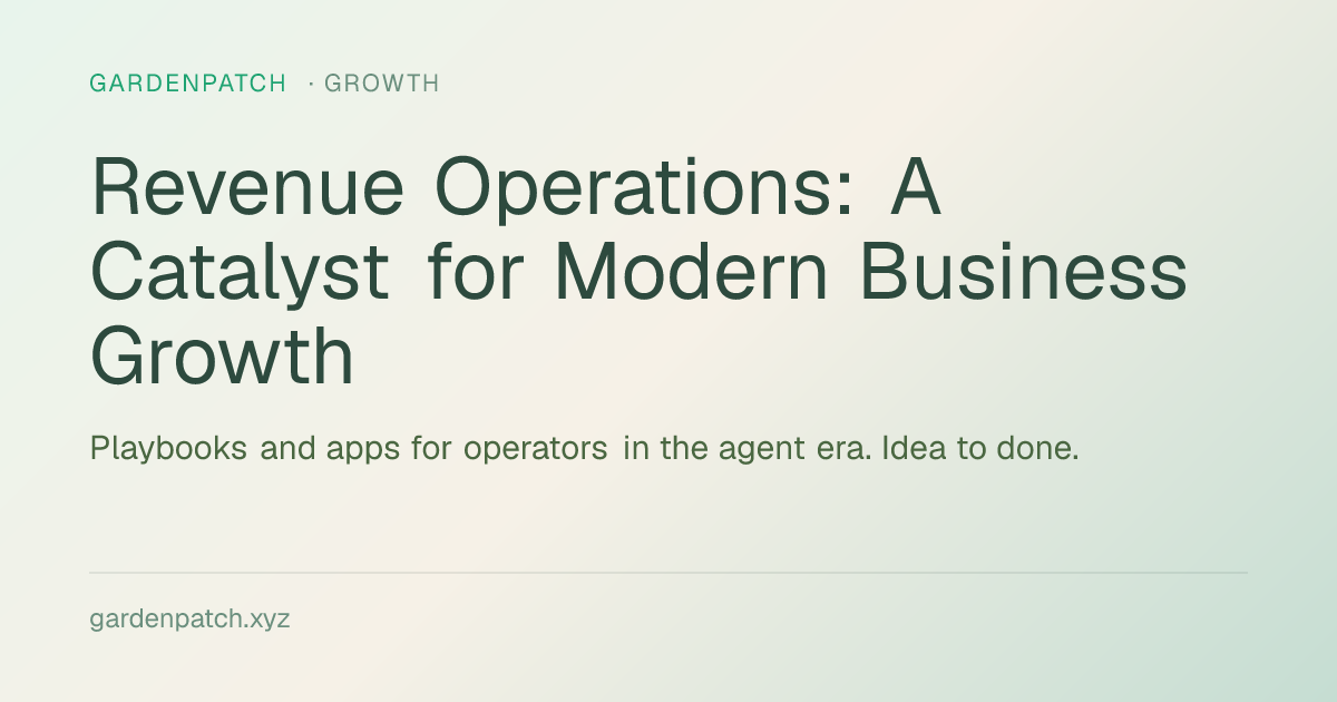 Revenue Operations: A Catalyst for Modern Business Growth