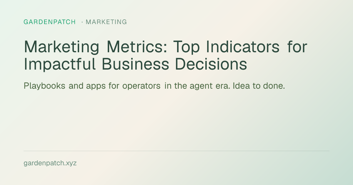 Marketing Metrics: Top Indicators for Impactful Business Decisions