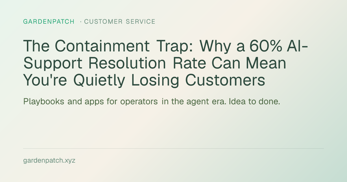The Containment Trap: Why a 60% AI-Support Resolution Rate Can Mean You're Quietly Losing Customers