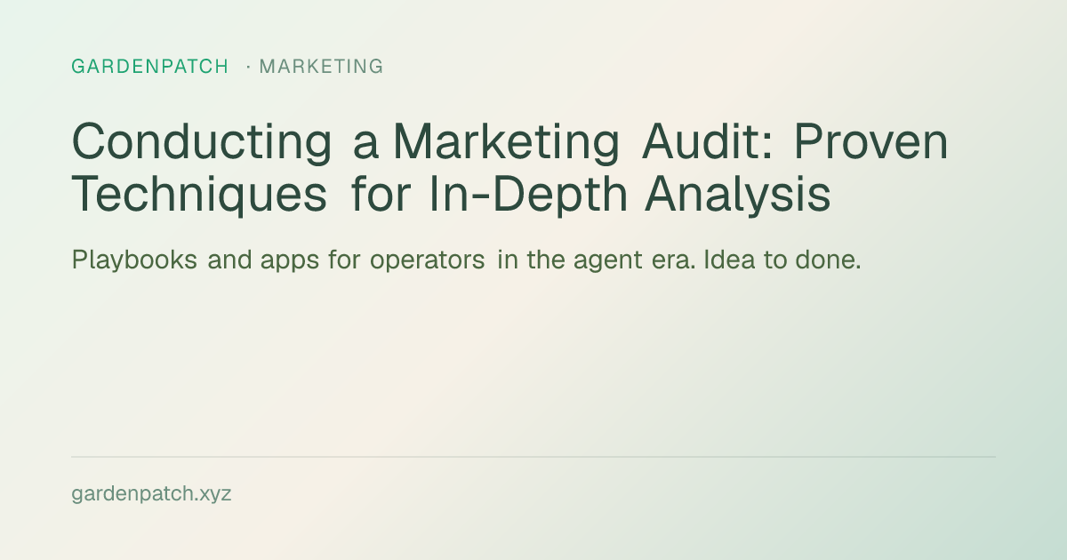 Conducting a Marketing Audit: Proven Techniques for In-Depth Analysis