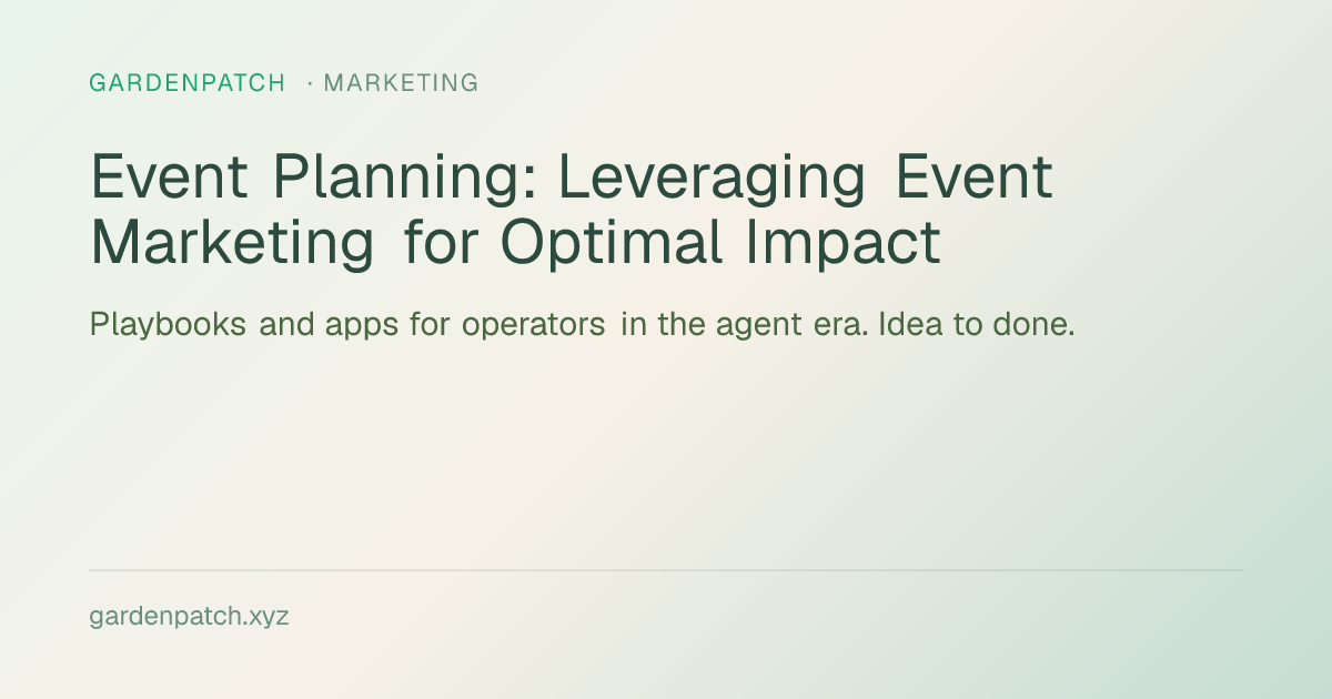 Event Planning: Leveraging Event Marketing for Optimal Impact