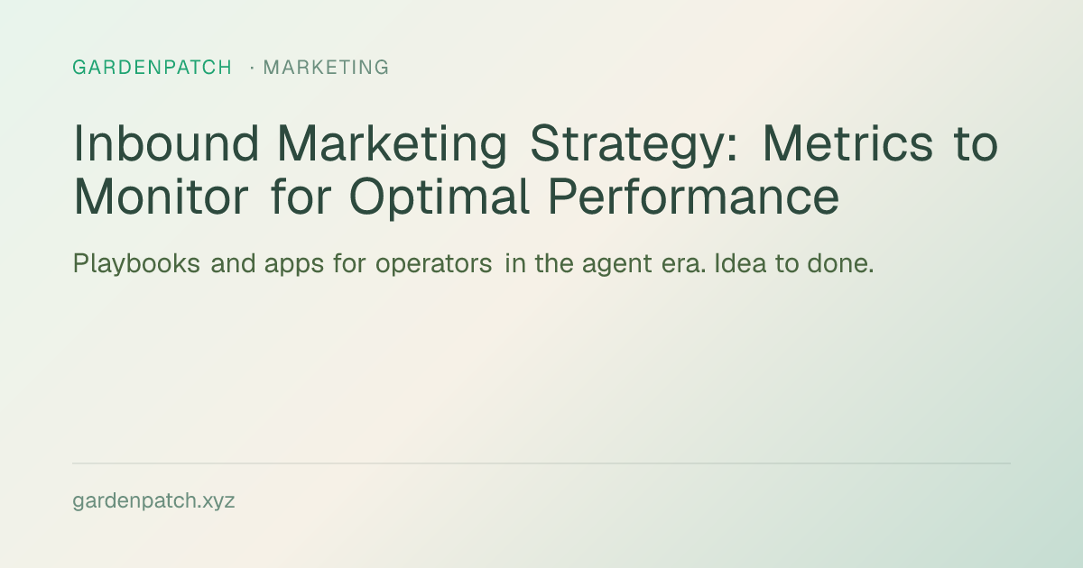 Inbound Marketing Strategy: Metrics to Monitor for Optimal Performance