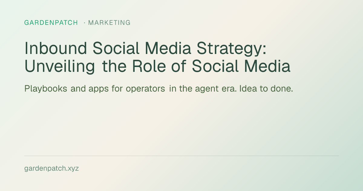 Inbound Social Media Strategy: Unveiling the Role of Social Media