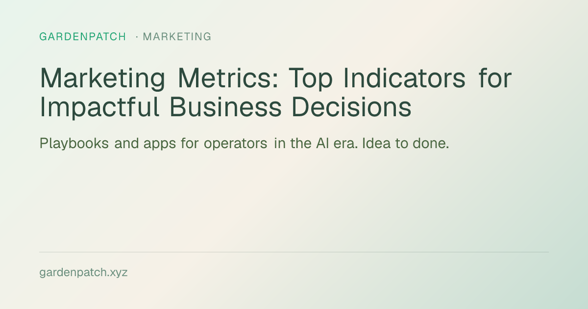 Marketing Metrics: Top Indicators for Impactful Business Decisions