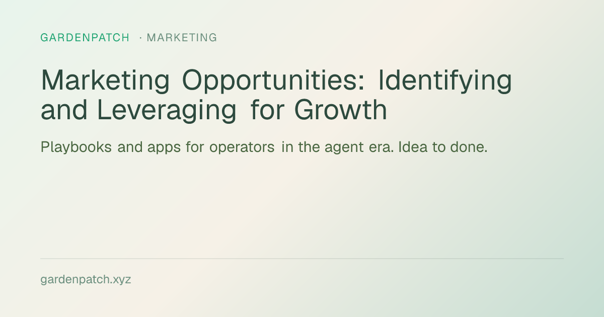 Marketing Opportunities: Identifying and Leveraging for Growth