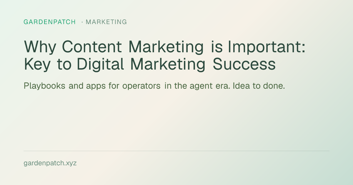 Why Content Marketing is Important: Key to Digital Marketing Success