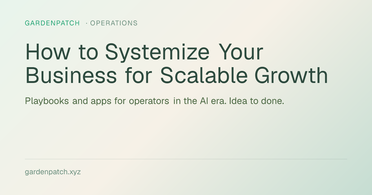 How to Systemize Your Business for Scalable Growth