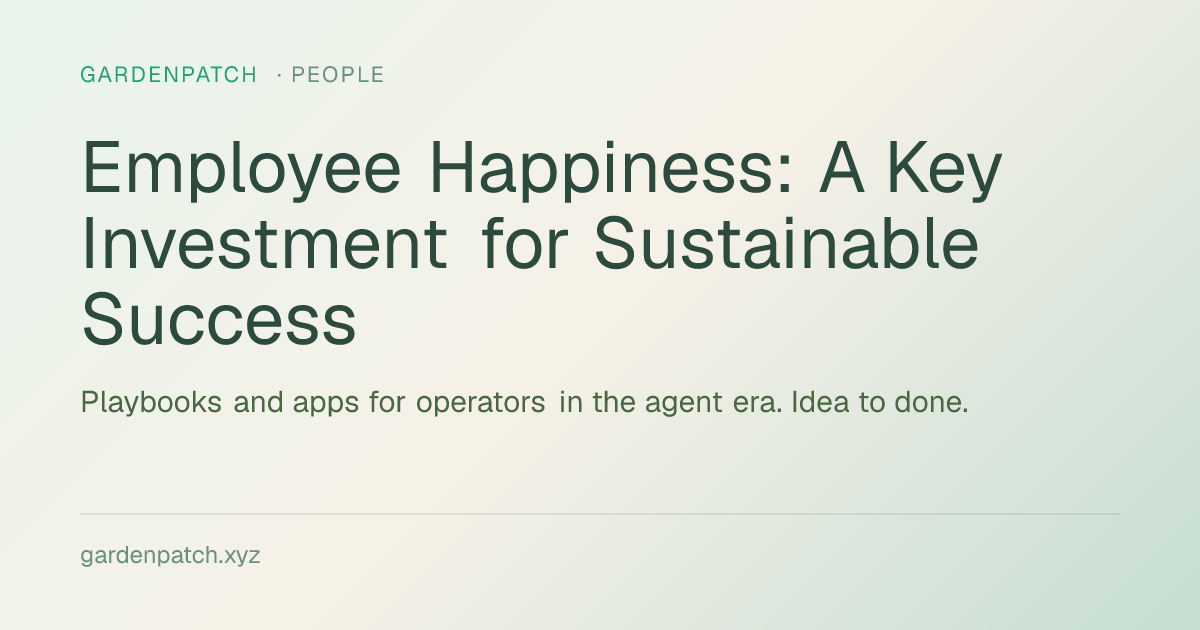 Employee Happiness: A Key Investment for Sustainable Success