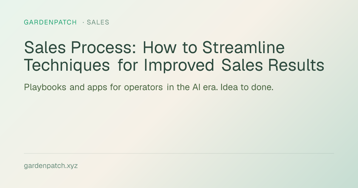 Sales Process: How to Streamline Techniques for Improved Sales Results