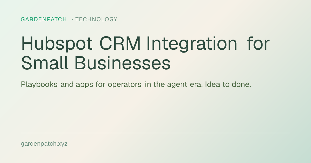 Hubspot CRM Integration for Small Businesses