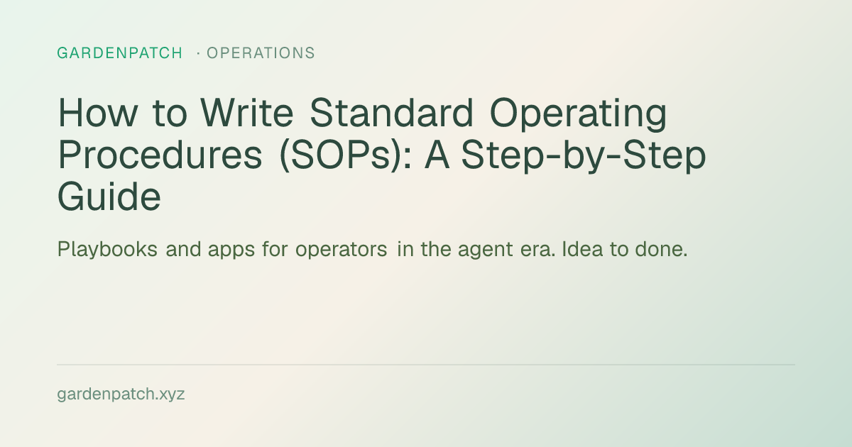 How to Write Standard Operating Procedures (SOPs): A Step-by-Step Guide