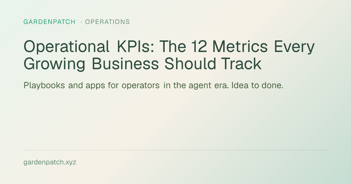 Operational KPIs: The 12 Metrics Every Growing Business Should Track
