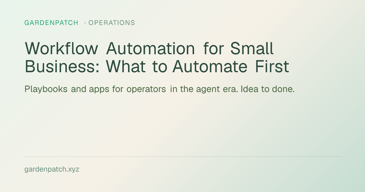 Workflow Automation for Small Business: What to Automate First