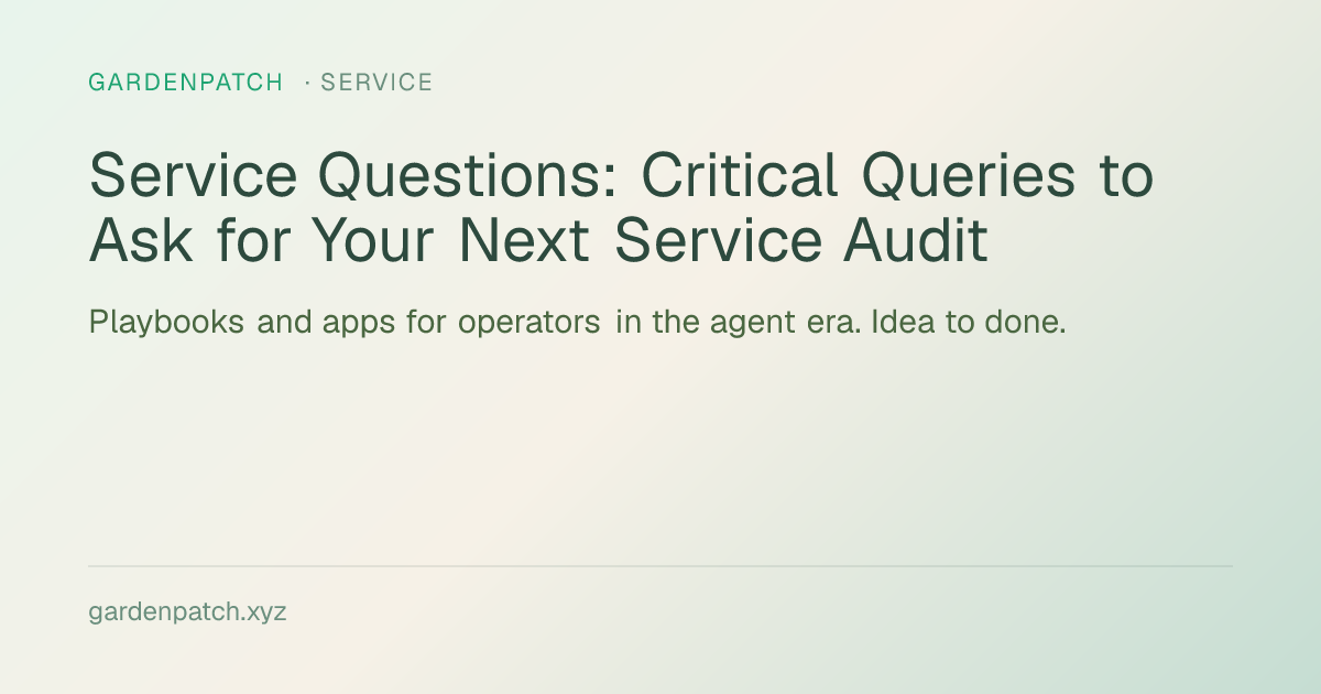 Service Questions: Critical Queries to Ask for Your Next Service Audit